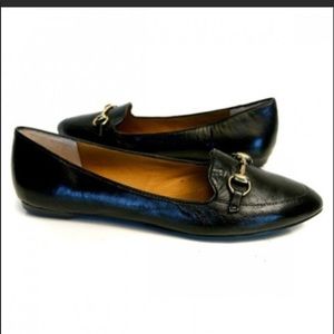 DV Dolce Vita Black leather loafers gold detail 9